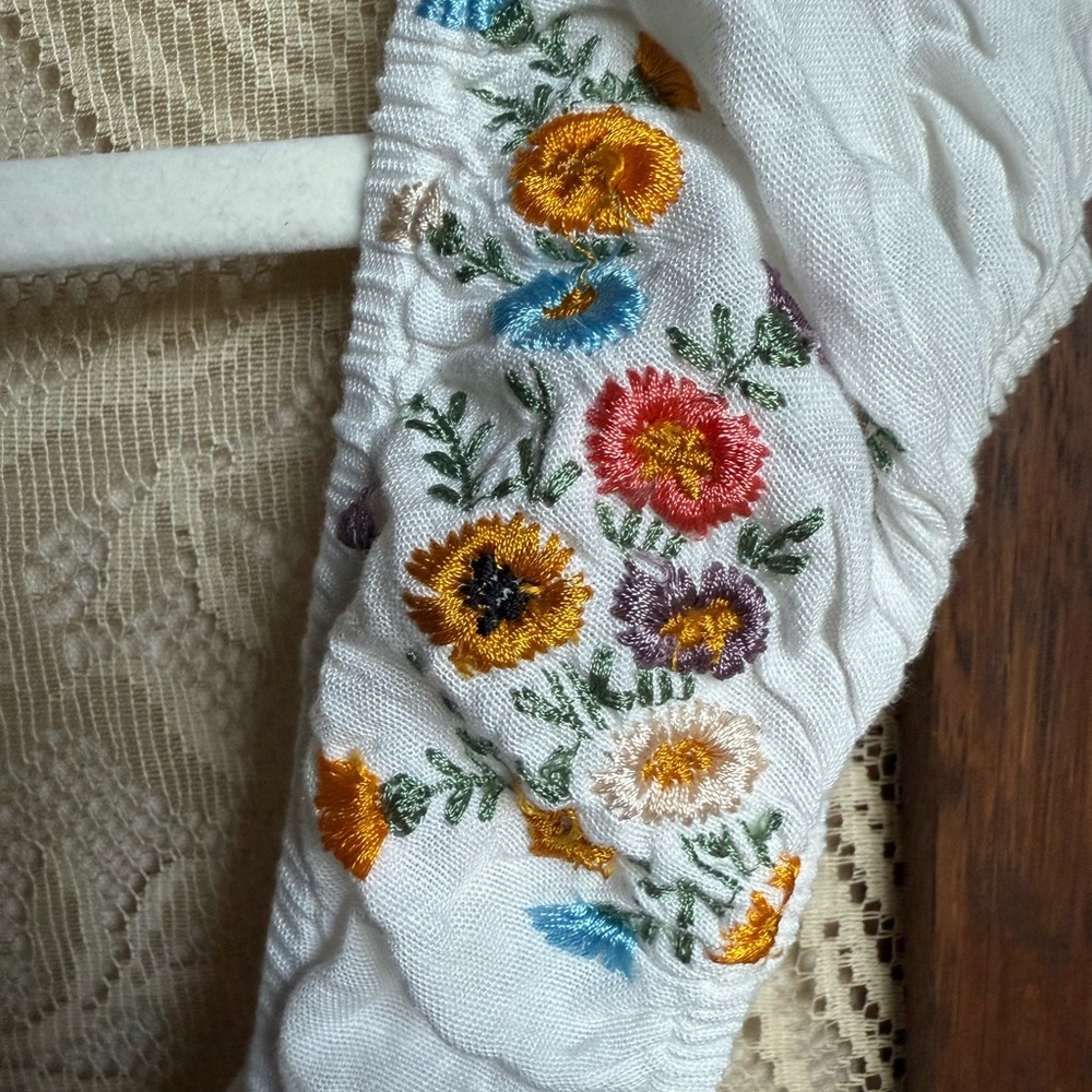 Free People White Floral Embroidered Dress - Picture 7 of 9